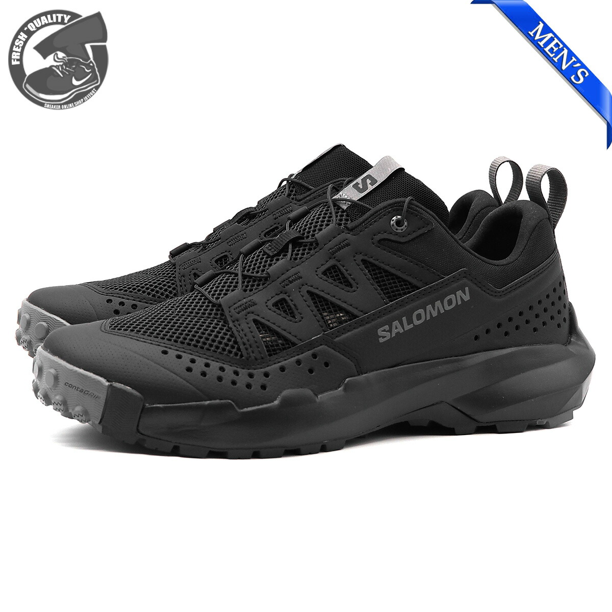 【お買い物マラソンお得なクーポン配布中】SALOMON TERRAMPHIBIAN BLACK/BLACK/CASTLEROCK L49144000 サロモン テランフィビアン ブラック/ブラック/キャッスルロック メンズ ウォーター シューズ |JOYFOOT ”SNEAKER ONLINE SHOP”
