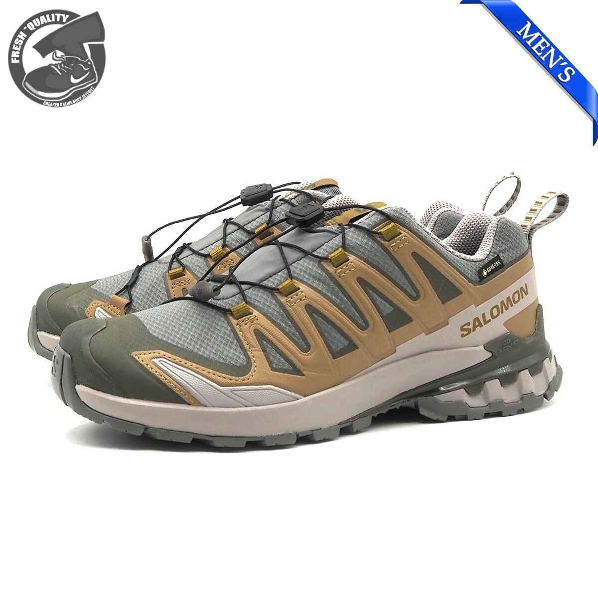 【お買い物マラソンお得なクーポン配布中】SALOMON XA PRO 3D V9 GORE-TEX SEDONA SAGE/BRILLIANT OLIVE/PALOMA L49229600 サロモン エックスエー プロ 3D V9 ゴアテックス セドナセージ/ブリリアントオリーブ/パロマ メンズ｜JOYFOOT &rdquo;SNEAKER ONLINE SHOP&rdquo;