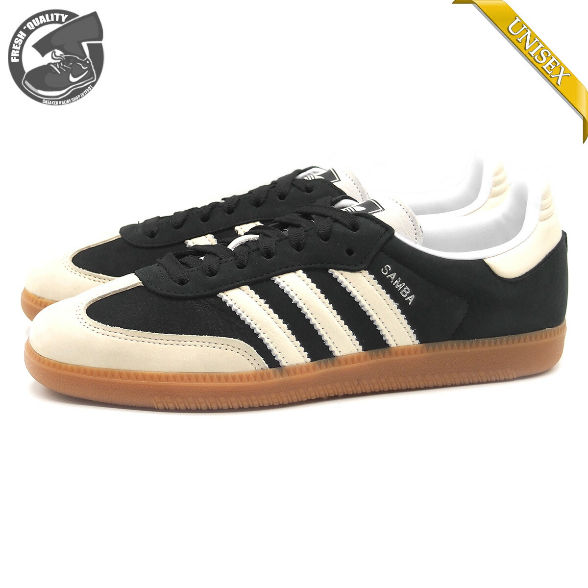 新品 アディダス【24】レザースニーカー サンバ SAMBA 楽天市場】23.5 - 24.5 サンバ OG W SAMBA クリーム ホワイト
