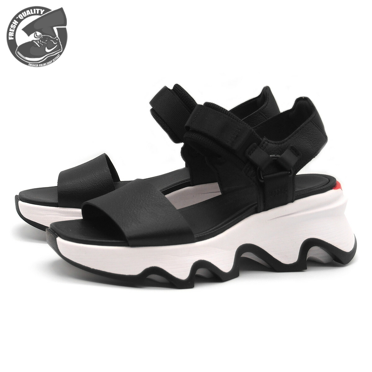 SOREL KINETIC IMPACT Y-STRAP HIGH SANDAL BLACK/SEA SALT NL4692-010 ソレル キネティック インパクト ワイストラップ ハイサンダル ブラック/シーソルト レディース
