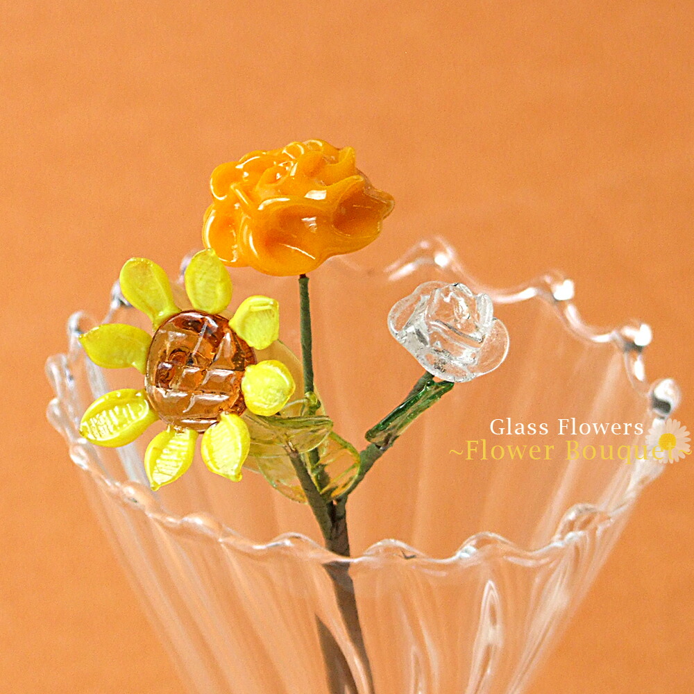 楽天市場】＜ガラス製品 グラスフラワー ブーケ 紫陽花 梅雨 ガラスの