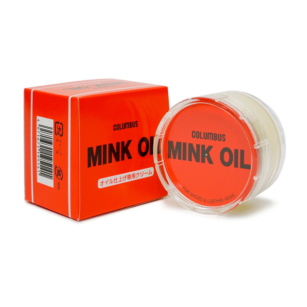 予約販売 MO オイルレザー コロンブス MINK ミンクオイル 保湿 COLUMBUS OIL 柔軟 無色 オイル仕上げ クリーム 45g 油性 靴 ケア用品・アクセサリー