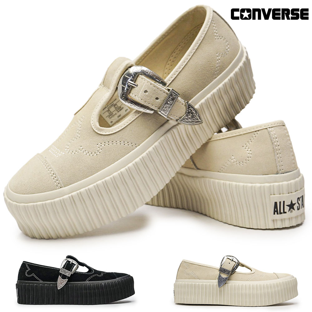 コンバース スニーカー レディース オールスター リフテッド リブテープ Ｔストラップ ＷＴ ＯＸ ローカット 厚底 ガーリー CONVERSE ALL STAR LIFTED RIBTAPE T-STRAP WT OX 25秋冬新作