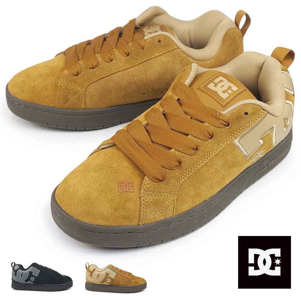 DC shoes スニーカー COURT GRAFFIK SE DM254019 メンズ ビッグロゴ スエード ディーシーシューズ ビッグロゴ コートグラフィック ファット 001 211 ブラック ローカット ウィート 25秋冬新作