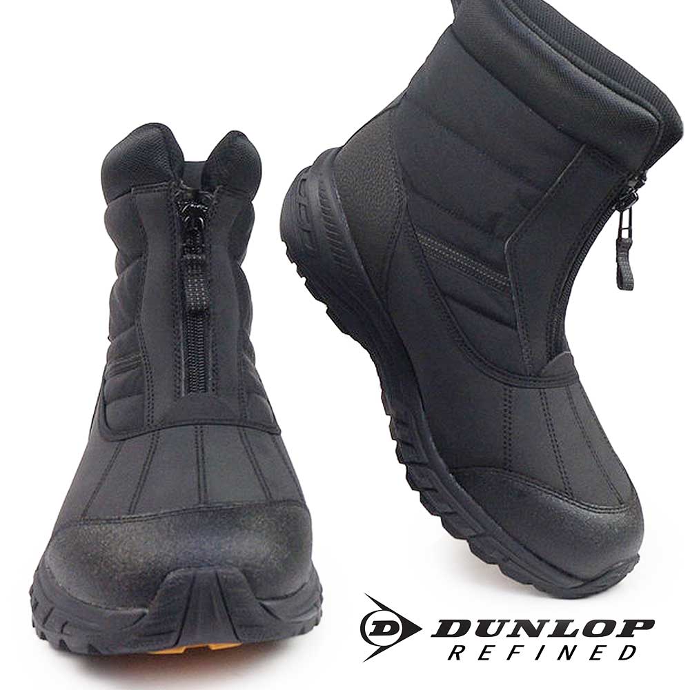 ダンロップリファインド DUNLOP スノーブーツ 防水 メンズ DU6017 幅広 防寒 ファスナー ジッパー 雪国 REFINED 25秋冬新作