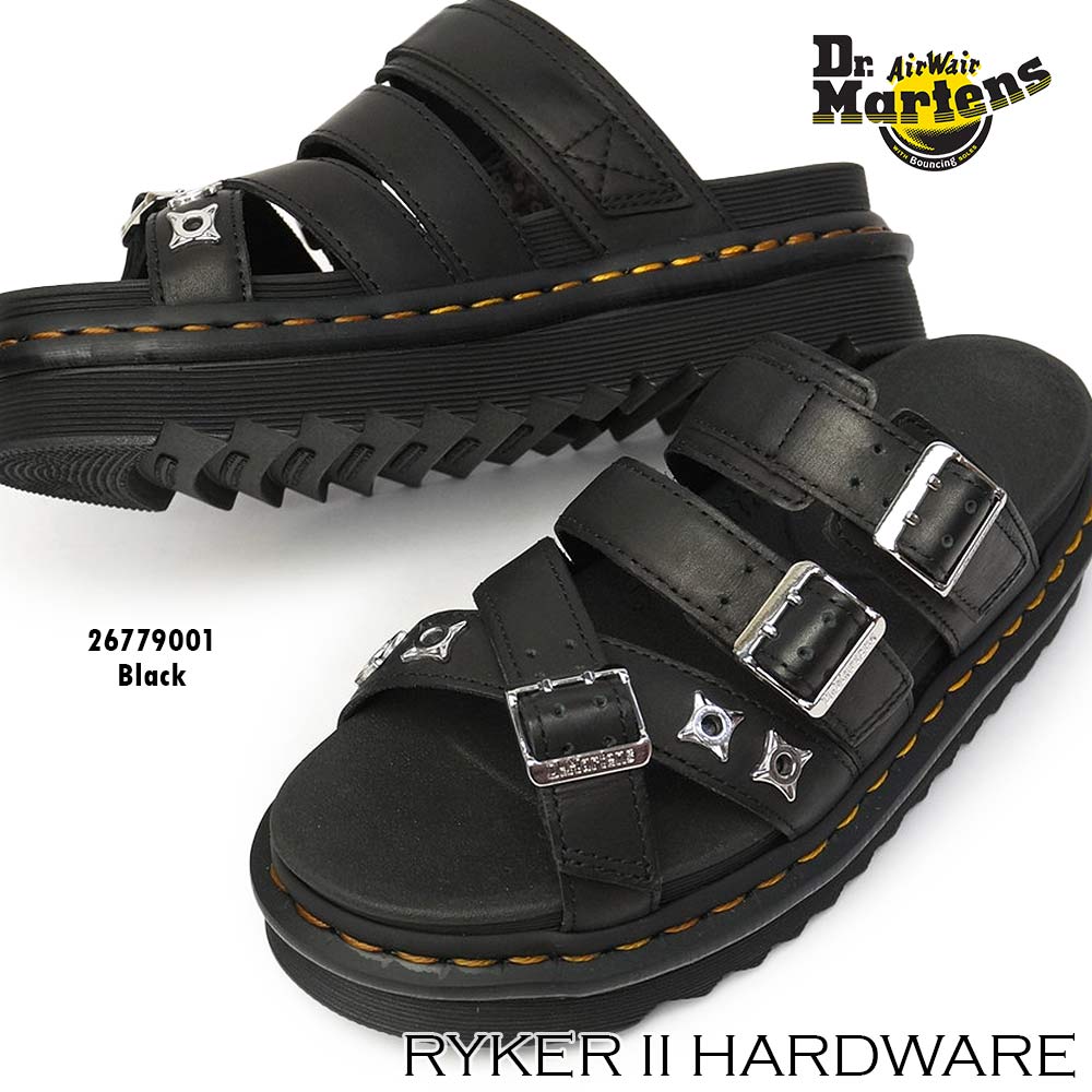 あす軽易 ドクターマーチン Dr Martens サンダル Riker Ii Hdw ユニセックス レザー メンズ レディース 帯皮 厚底 本革 Zebrilus Riker 2 Hardware Sandal 即納 シャークソールの厚底サンダル Manitobachiropractors Ca