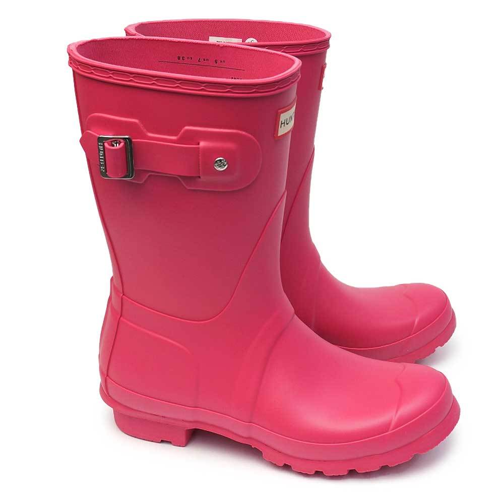 pink women's rain boots