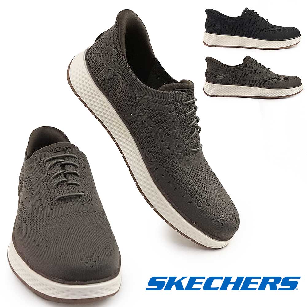 スケッチャーズ SKECHERS メンズ スニーカー ウィングチップ スリップインズ 205364 ハンズフリー スリッポン バーケット - デュランド BURKETT -DURAND