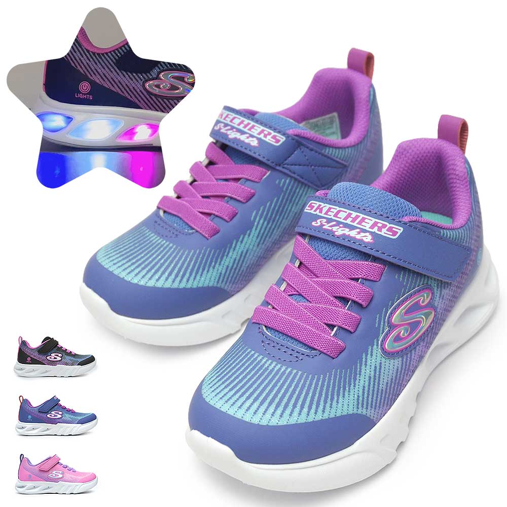 楽天市場】スケッチャーズ 光る靴 ガールズ スニーカー 303704L S