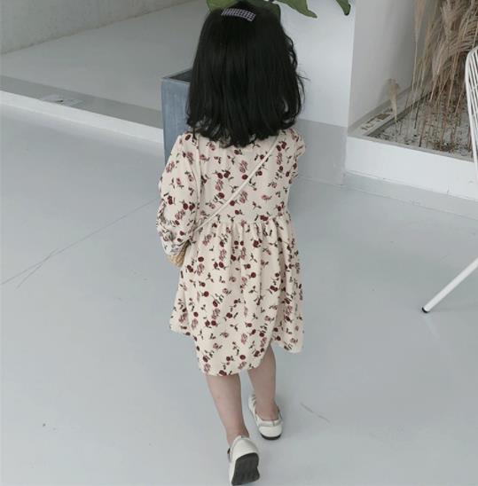 楽天市場 キッズ ベビー服 ワンピース 子供服 長袖 フリル 花柄 ミディアム ロング レトロ 春 夏 安い 女の子 大人っぽい カジュアル ナチュラル 100cm 110cm 1cm 130cm キッズ ベビー服 Joypot