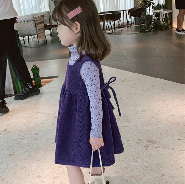 楽天市場 キッズ ベビー服 ベストワンピース 子供服 コーデュロイ きれいめ フリル カジュアル レトロ 春 秋 冬 安い 女の子 ジュニア おそろい 洋服 オシャレ 90cm 100cm 110cm 1cm 130cm キッズ ベビー服 Joypot