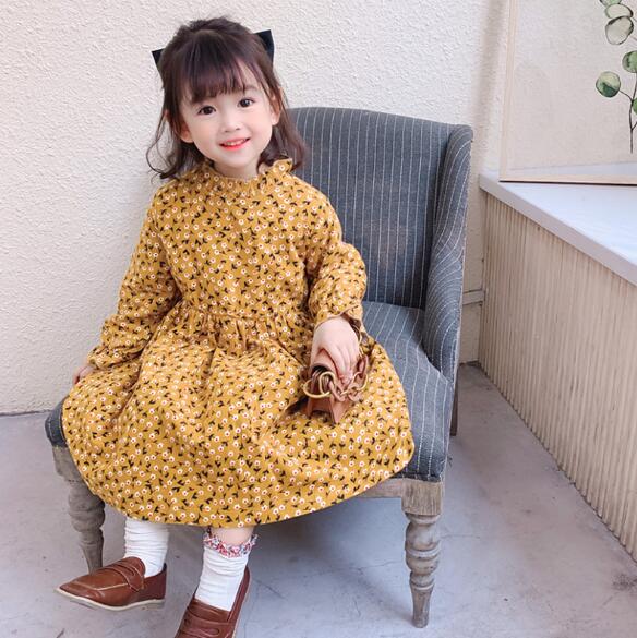 楽天市場 キッズ ベビー服 ワンピース 子供服 長袖 きれいめ フリル 花柄 カジュアル レトロ 春 秋 冬 安い 女の子 ジュニア おそろい 洋服 オシャレ 90cm 100cm 110cm 1cm 130cm キッズ ベビー服 Joypot