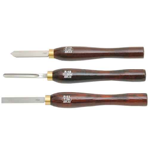 藤原産業 SK11 HSS木工旋盤用バイト3本組 F-10S 490784