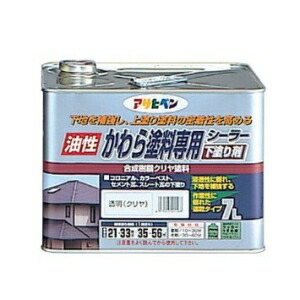 アサヒペン AP かわら絵の具専用ｼｰﾗｰ 7L 澄み切った(ｸﾘﾔ)