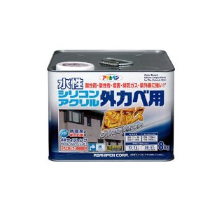 アサヒペン AP 水溶性ｼﾘｺﾝｱｸﾘﾙ外かべ用 8KG ﾎﾜｲﾄ