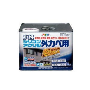 アサヒペン AP 水溶性ｼﾘｺﾝｱｸﾘﾙ外かべ用 8KG ｿﾌﾄｵｰｶｰ