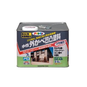 アサヒペン AP 水溶性外かべ凸凹えの具ﾂﾔあり 7L ﾎﾜｲﾄ