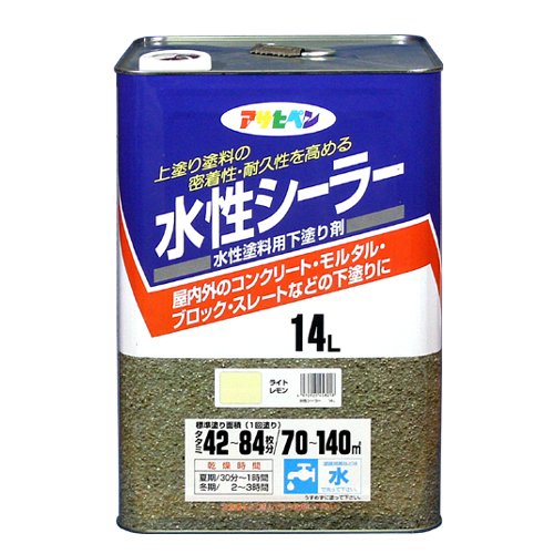 アサヒペン AP 水溶性ｼｰﾗｰ 14L ﾗｲﾄﾚﾓﾝ