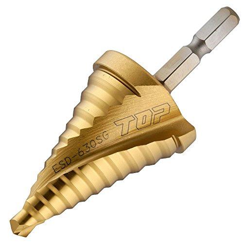 TOPKOGYO トップ工業 TOP 電動ドリル用六角シャンクスパイラルステップドリル ゴールドタイプ ESD630SG