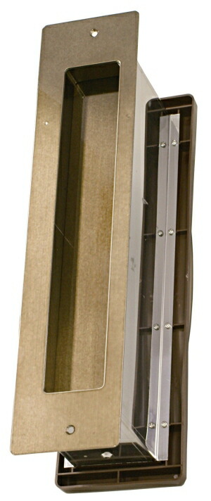 水上金属元素 No.3000郵便うけ タテ型 内フタ付気密型 厚壁 琥珀色 【001-5922】