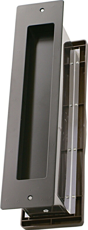 水上金属元素 No.3000郵便うけ タテ型 内フタ付気密型 厚壁 黒 【001-5938】