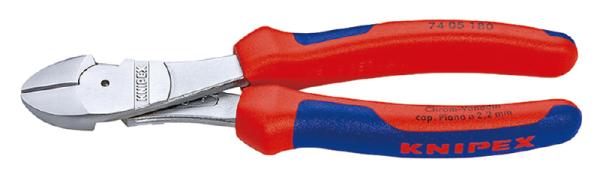 クニペックス KNIPEX 7405-180 豪然たる型斜ニッパー(硬線用) (SB) 7405-180 手動工具-DIY・工具