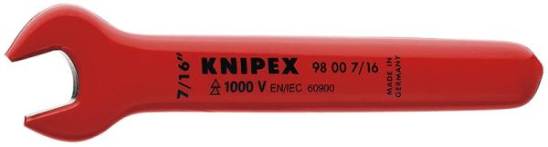 クニペックス KNIPEX 9800-7/16 絶縁片口スパナ 1000V 9800-7/16