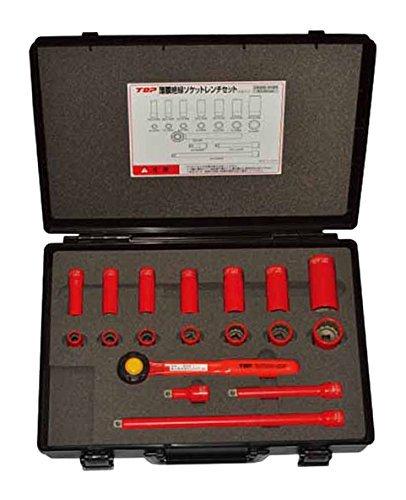 TOPKOGYO トップ工業 TOP 絶縁ソケットレンチセット 差込角9.5mm ZSWS318R