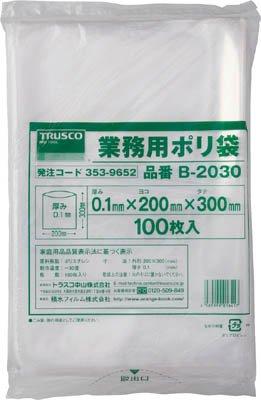 TRUSCO トラスコ中山 TRUSCO 厚手ポリ袋 縦400X横300Xt0.1 100枚入 透明 B3040