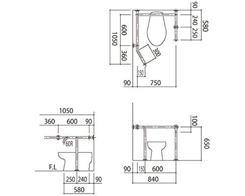 HILOGIC 御機嫌理論の道筋 バリアフリー手摺り 洋式室内用便器用左我が強い 34粍 髪の毛生産ライン