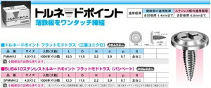 ヤマヒロ ステンレストルネードポイント SFMM412  【010-5312】【入数:1000】