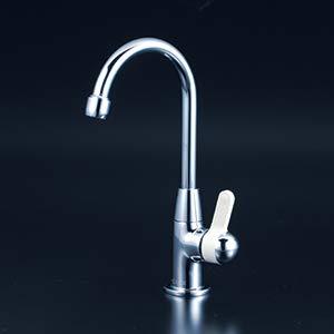 KVK 寄り合いシンク用水栓白生き胆K331NC 木材・建築資材・設備-キッチン用水栓金具