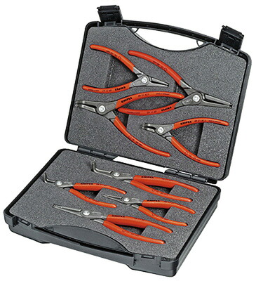 クニペックス KNIPEX 002125 精密スナップリングプライヤーセット(8本組) 002125