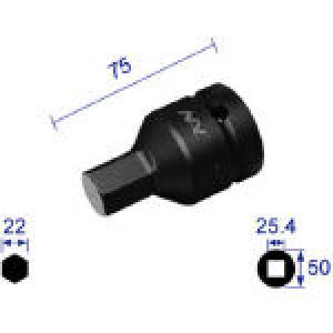 長堀工業 ナック　ヘキサゴンレンチソケット差込角２５．４ｘ対辺２２ｍｍ 822C 2962951