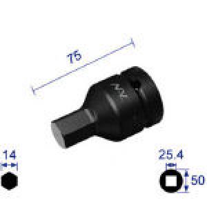 長堀工業 ナック　ヘキサゴンレンチソケット差込角２５．４ｘ対辺１４ｍｍ 814C 2962926