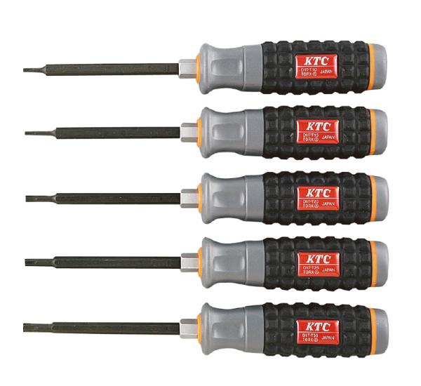 京都機械工具 KTC TD1T5 樹脂柄T型トルクスドライバセット 5本組【トルクスドライバーセット】 000011116101