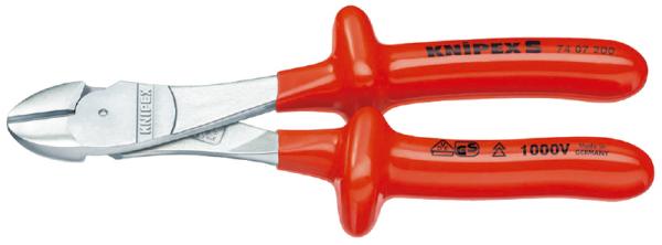 クニペックス KNIPEX 7407-200 絶縁強力斜ニッパー 1000V|ECJOY!プレミアム店