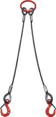 綿津見製器実業 綿津見 2本吊 ワイヤスリング 2t用×1m 2WRS2TX1