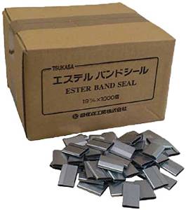 司化成工業 ツカサ 重梱包バンド用金具シール「16mm用(1000個入り)」 TMS16