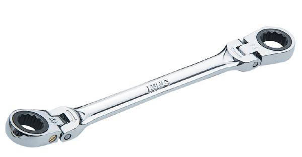京都機械工具 KTC ラチェットめがねレンチ(両頭型首振りタイプ) 13X15mm MR11315F 3736431 7,621円
