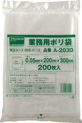 TRUSCO トラスコ中山 TRUSCO 小型ポリ袋 縦400X横300Xt0.05 200枚入 透明 A3040