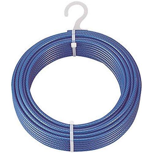 TRUSCO トラスコ中山 TRUSCO メッキ付ワイヤロープ PVC被覆タイプ Φ3(5)mmX50m CWP3S50
