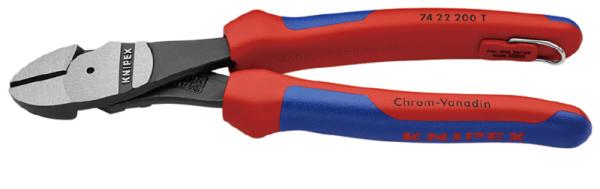クニペックス KNIPEX 7422-200TBK 豪然たる型斜ニッパー(硬線用) 落っこちる 7422-200TBK
