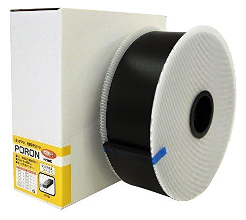 イノアックコーポレーション L24101007Mイノアック マイクロセルウレタンPORON 黒 10×100mm×7M巻(磁気テープ8184103