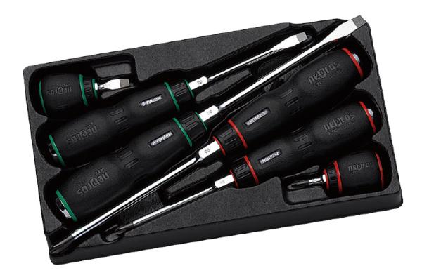 京都機械工具 NTD106 ネプロス・樹脂柄ドライバ混合セット(6ホン NTD106