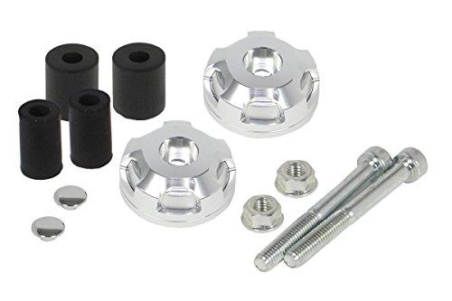 スペシャルパーツ武川 2ﾋﾟｰｽﾊﾝﾄﾞﾙﾊﾞｰｴﾝﾄﾞ (ｼﾙﾊﾞｰ/ｼﾙﾊﾞｰ)　汎用(内径Φ18/Φ13用)　品番：06-01-0376