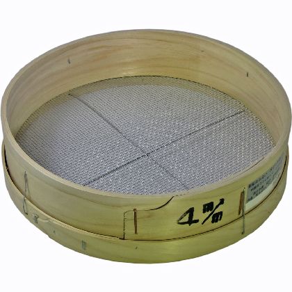 KONYO コンヨ 国産ヒノキ 丸フルイ 36cm 亜鉛 8目 (4.0mm目)