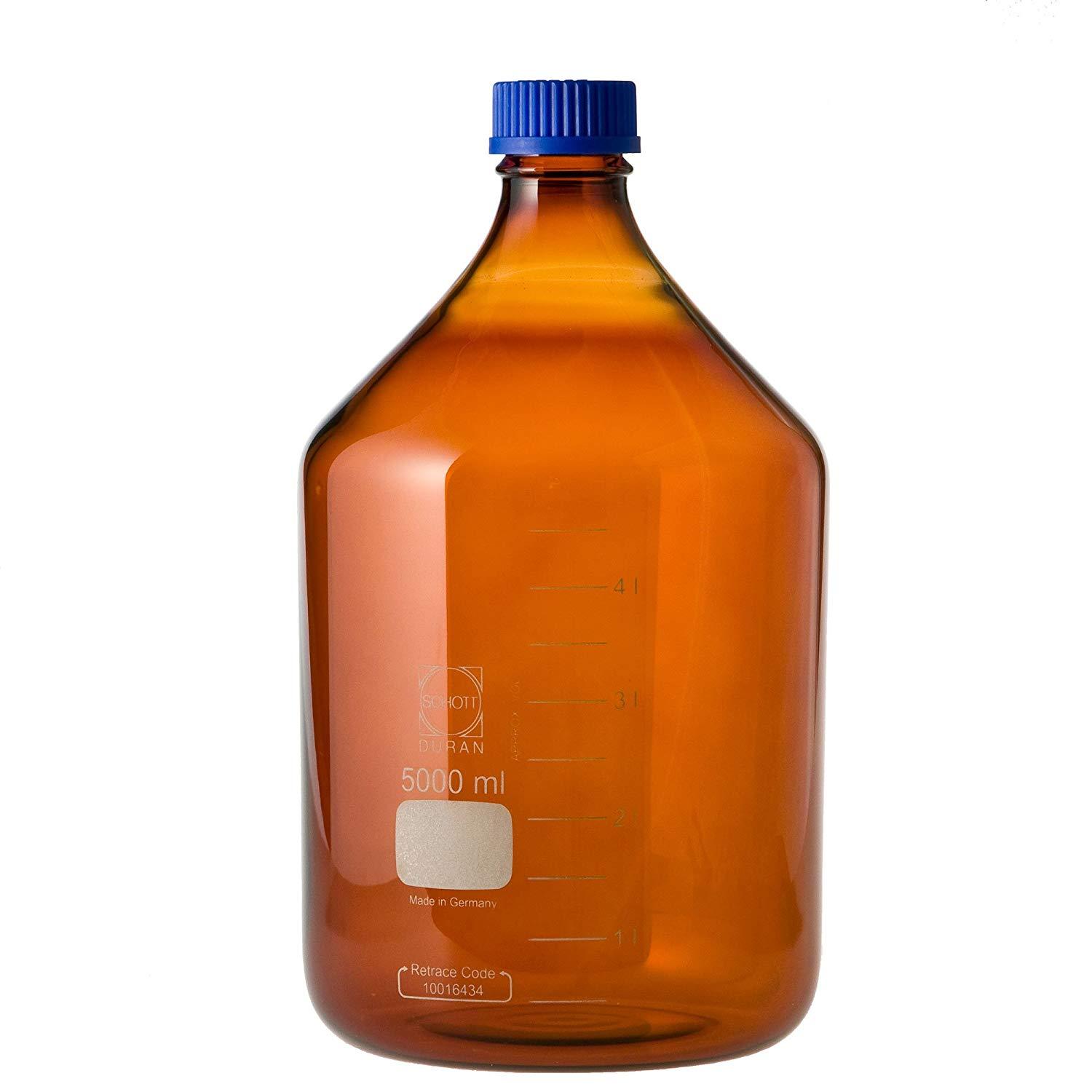 柴田科学の科目 ねじ口瓶丸型茶褐色(デュラン(R)・017210) 5000mL 1-1961-12