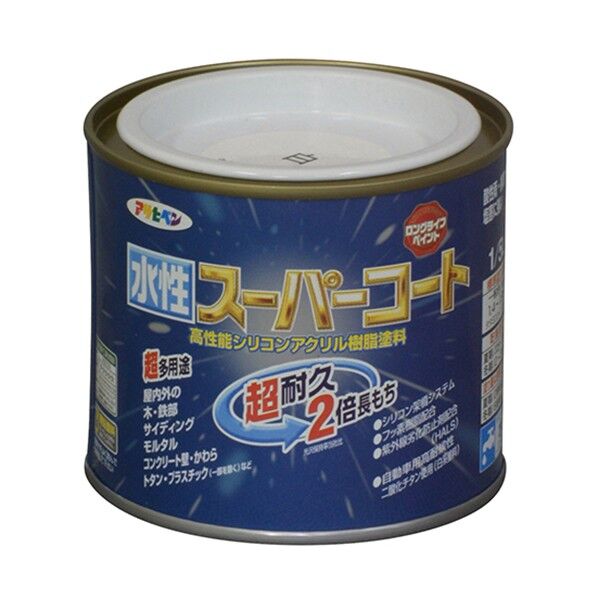 アサヒペン 水性スーパーコート1/5L白【入数:6】