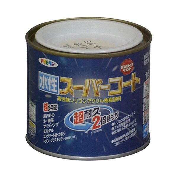 アサヒペン 水性スーパーコート1/5Lミルキーホワイト【入数:6】